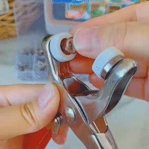 مكينة أزرار الخياطة المعدنية + 100 رز 🧵🔘